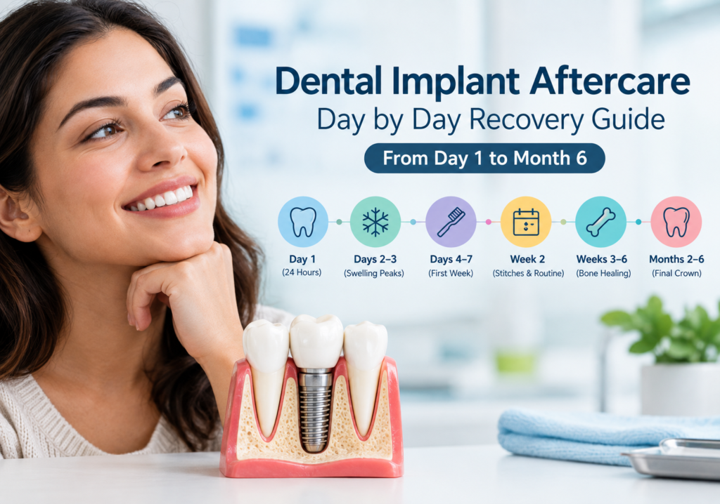 Dental Implant Aftercare Day by Day Recovery Guide From Day 1 to Month 6